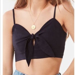 Urban Outfitters black tie crop top